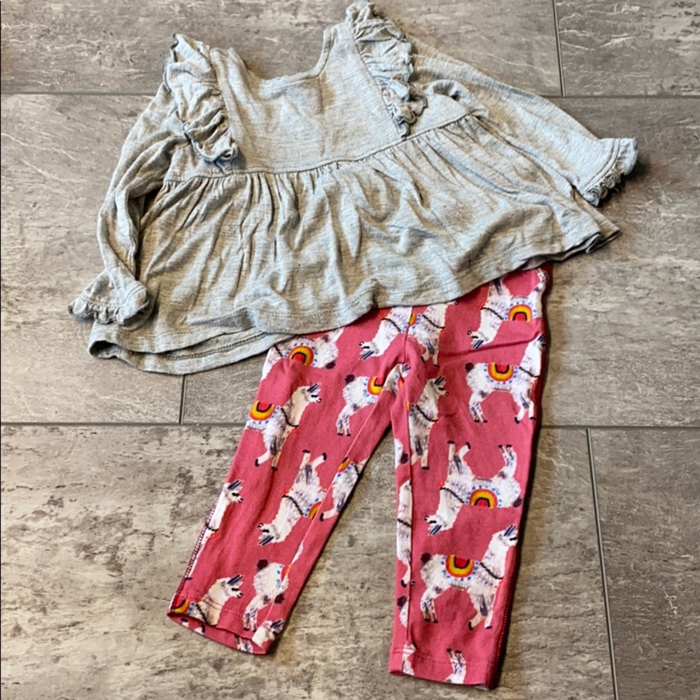 Pink Chicken Set Leggings and Top Worn Once!